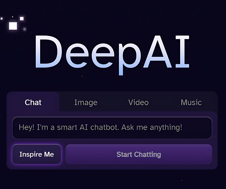 Deepai Landing page